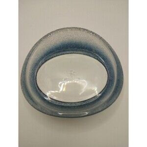 Decorative Blue Gradient Glass Soap Dish Bathroom Accessory Home Used Excellent